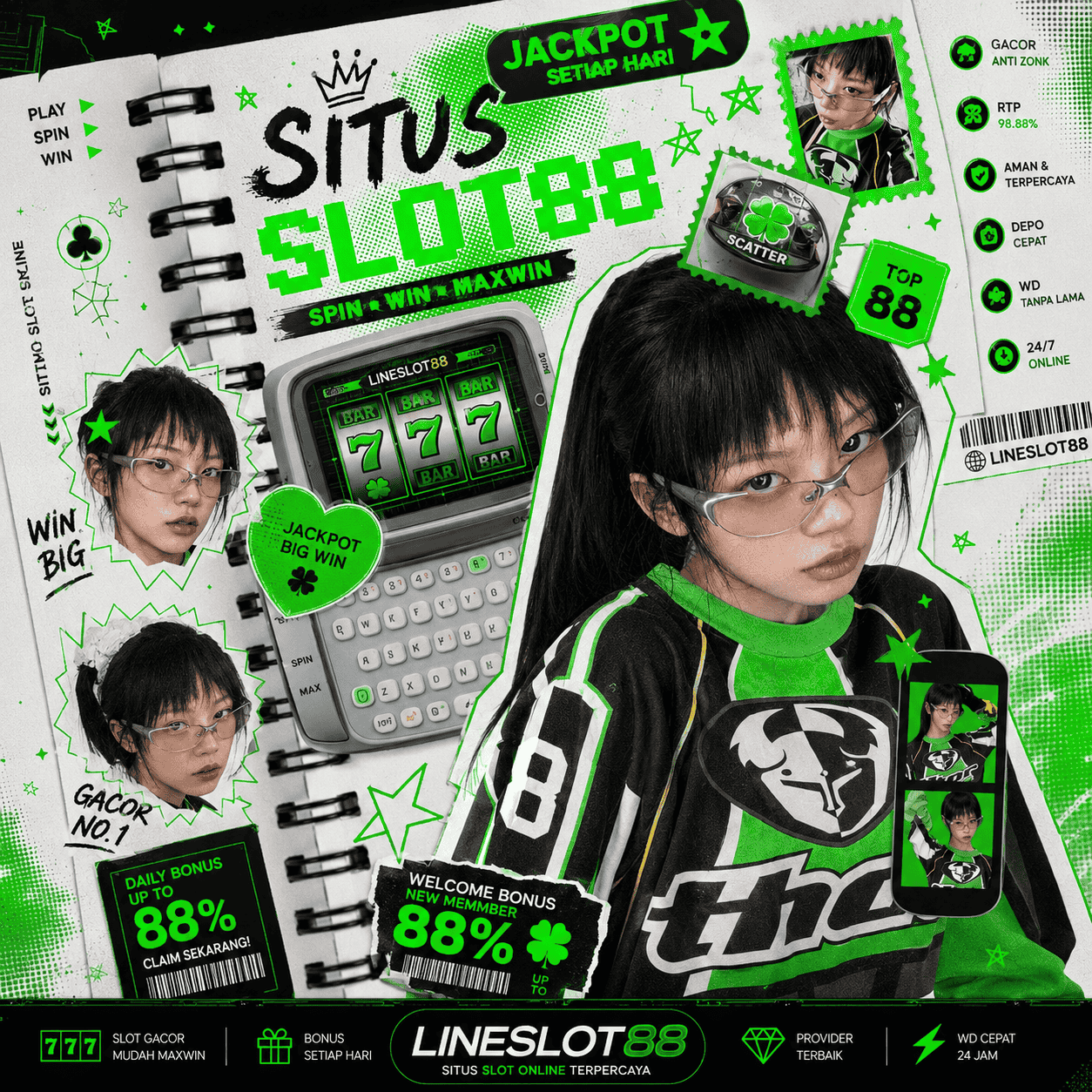 LINESLOT88 : Link Situs Slot88 Gacor Resmi Dan Terpercaya Mudah Maxwin